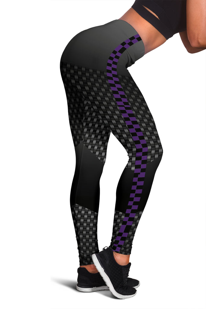 Chess Not Checkers - Play To Win Carbon Fiber Purple Checkers Leggings –  Intellectual Soup
