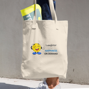 Laughter Is Happiness On Demand Cotton Tote Bag